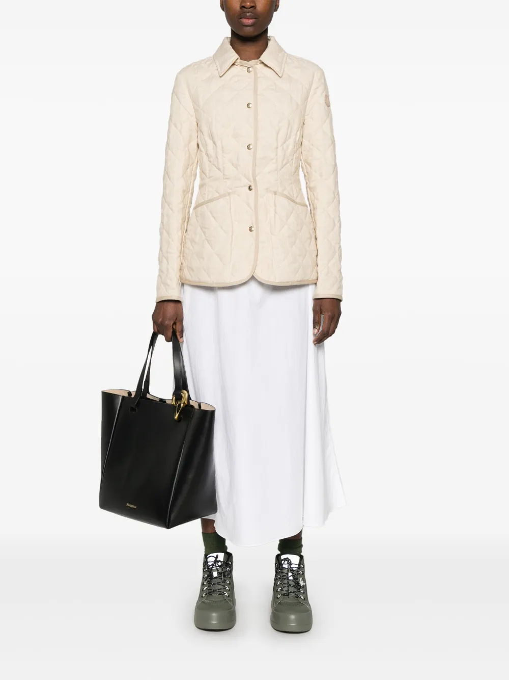 Shop Moncler Uzes Jacket In Neutrals