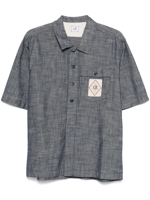 C.P. Company logo-patch shirt
