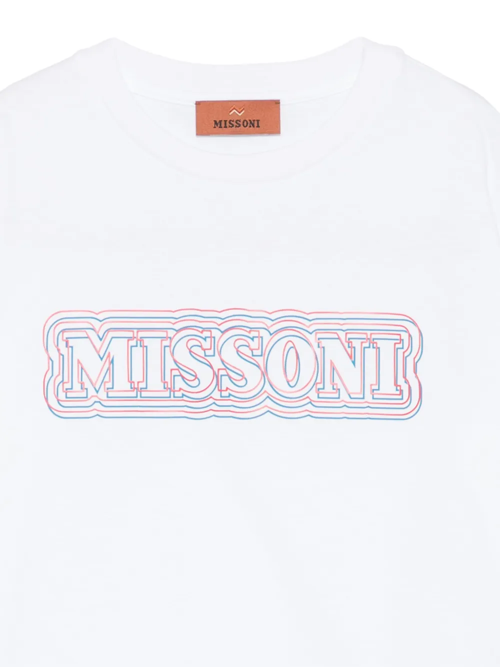 Missoni Kids T-shirt met logo-reliëf Wit