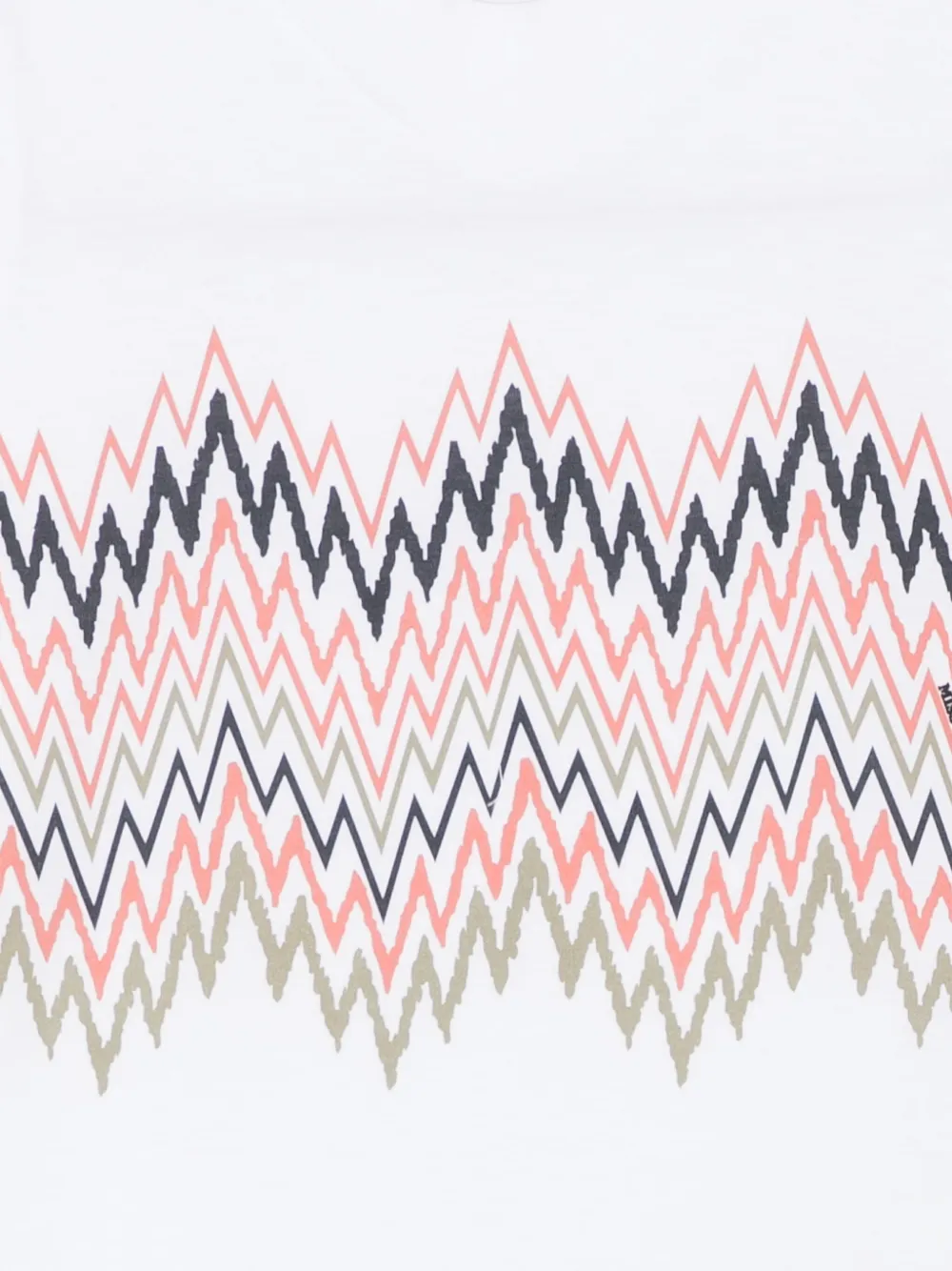Missoni Kids T-shirt met zigzagprint Wit