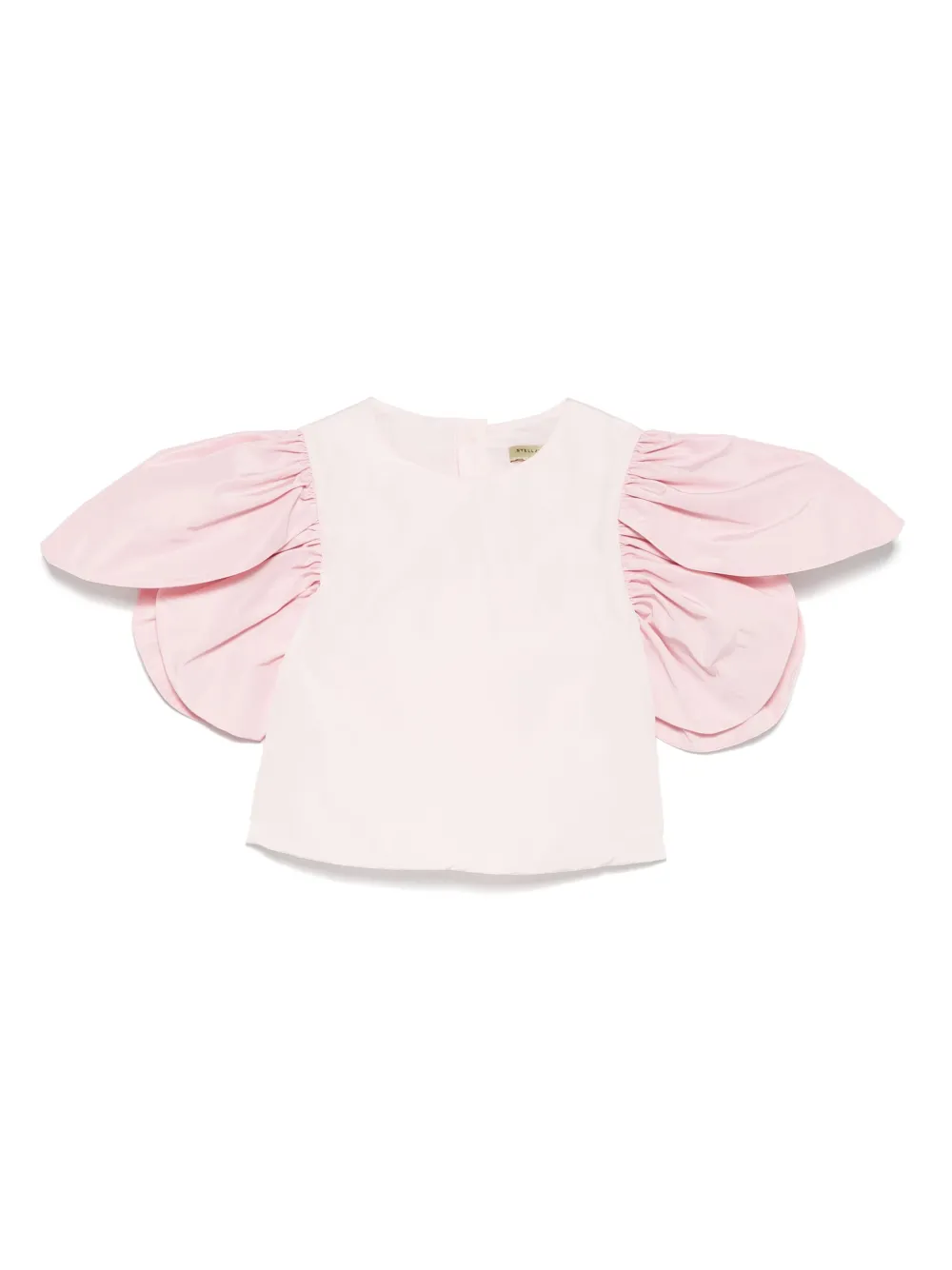 Stella McCartney Kids Shirt met bloemblaadjes op de mouw Roze