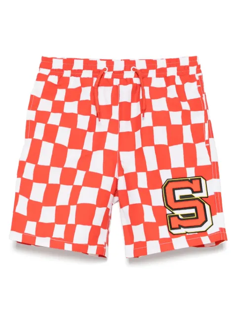 Stella McCartney Kids shorts de playa con cuadros estampados