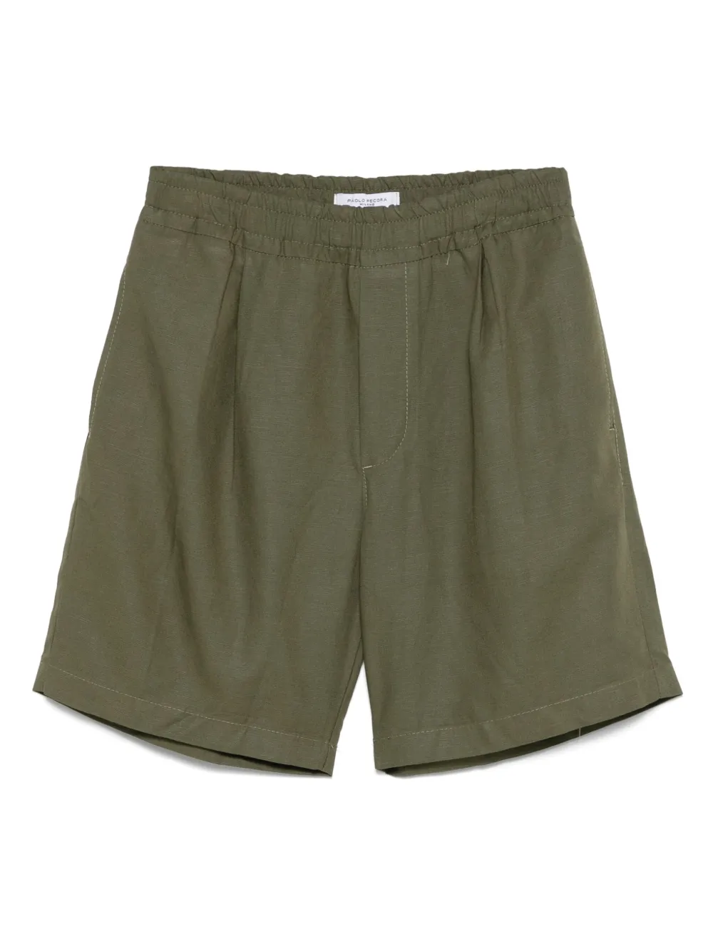 Paolo Pecora Kids Geplooide shorts Groen