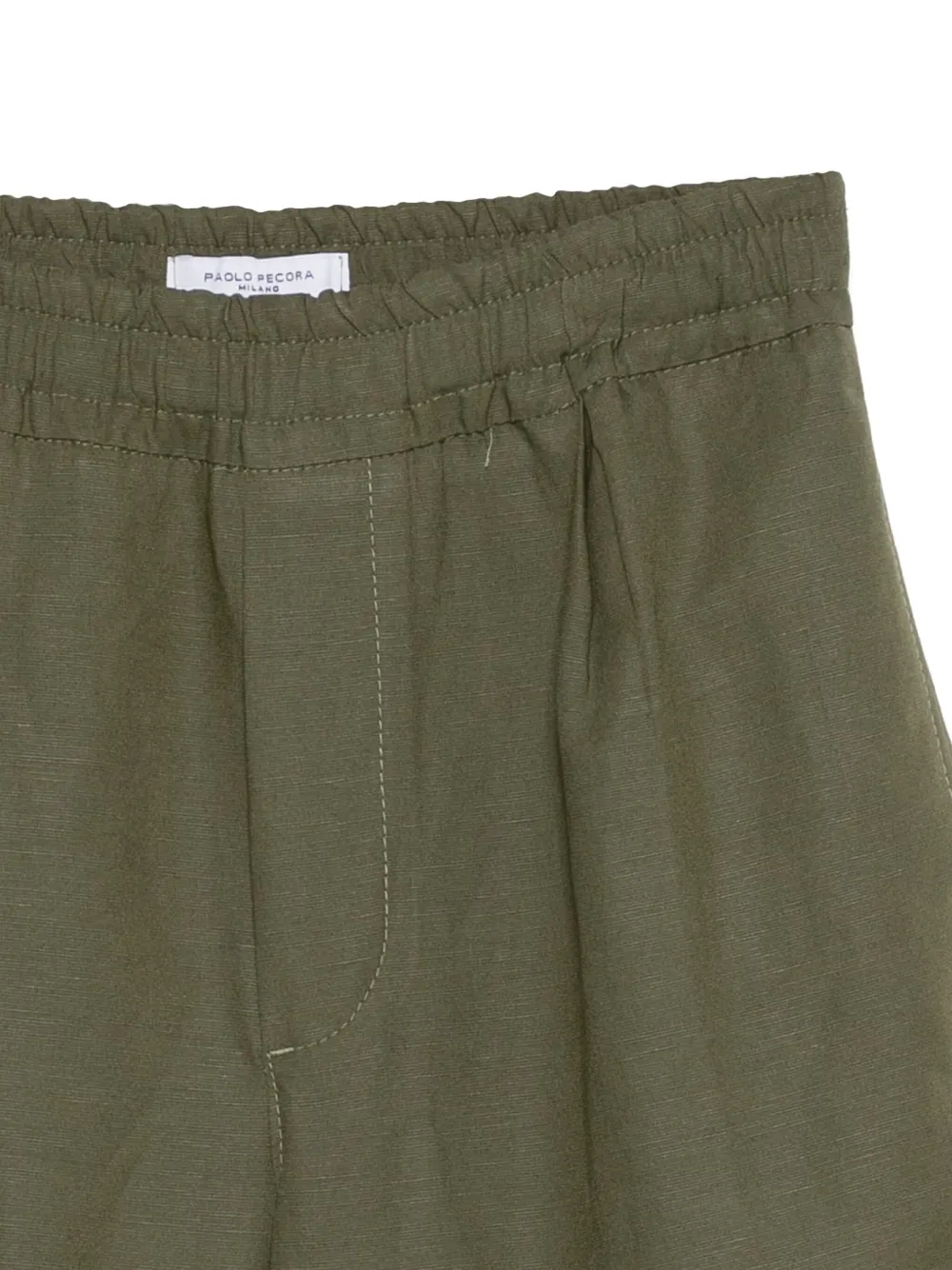 Paolo Pecora Kids Geplooide shorts Groen