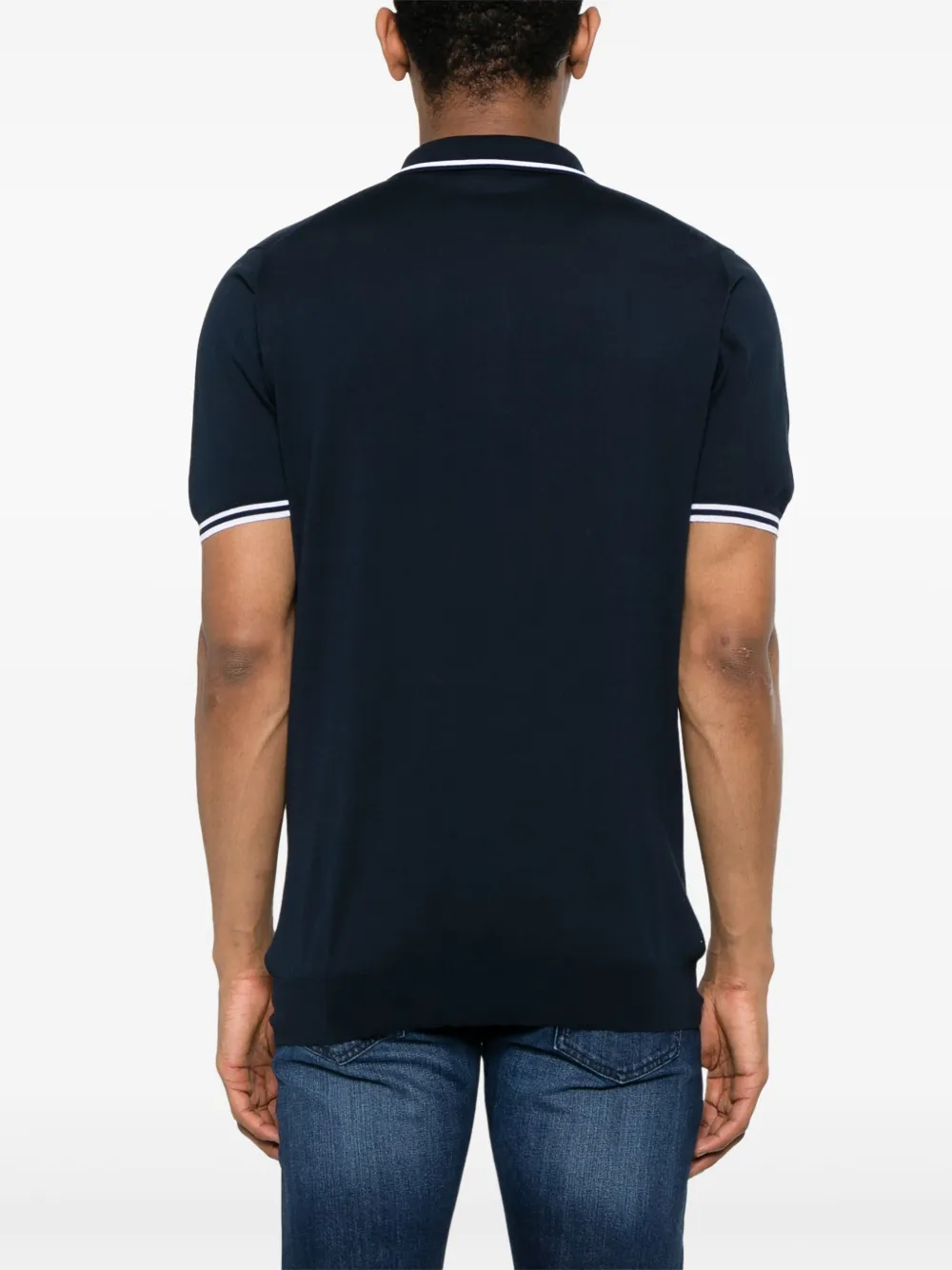 Kiton Katoenen poloshirt Blauw