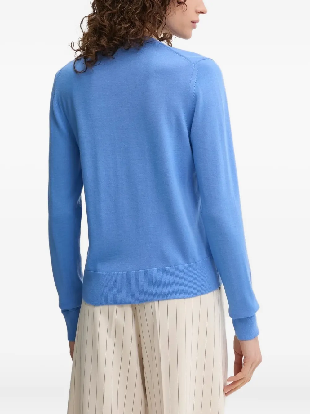 Hugo Boss Button-front Cardigan In Blue