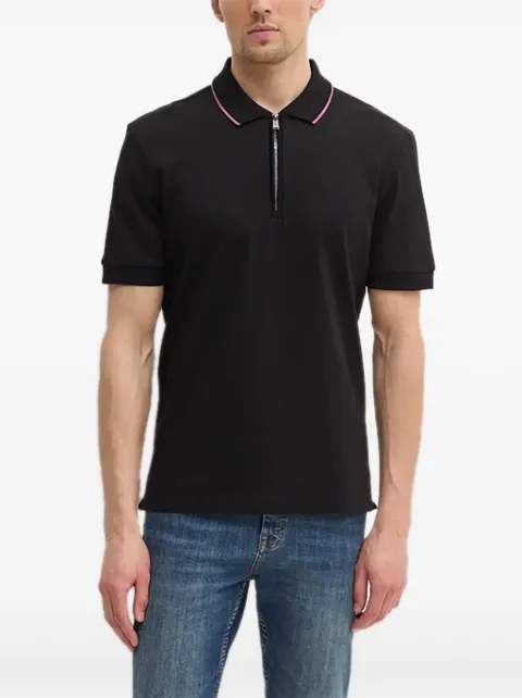 BOSS half-zip cotton polo shirt
