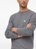 BOSS logo-patch crew-neck sweatshirt - Grey