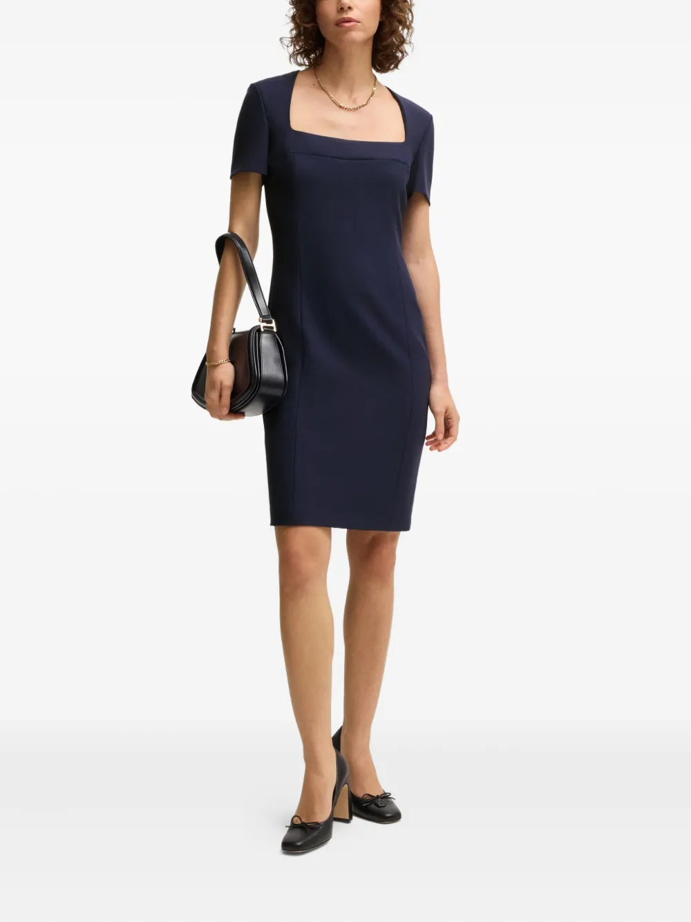 BOSS robe courte à encolure carrée | Robes de jour | Image 2