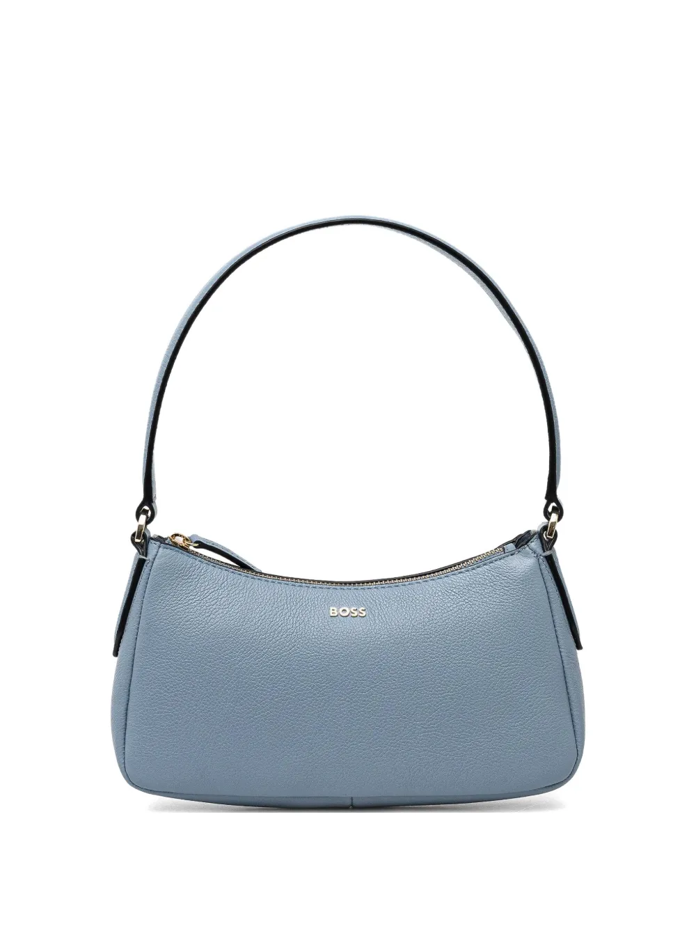 BOSS Leren schoudertas Blauw