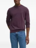 BOSS logo-patch crew-neck sweatshirt - Purple
