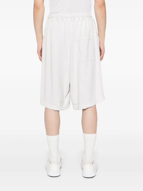 MATSU♡ Maison MIHARA YASUHIRO Bleached graffiti-print Shorts | Pink