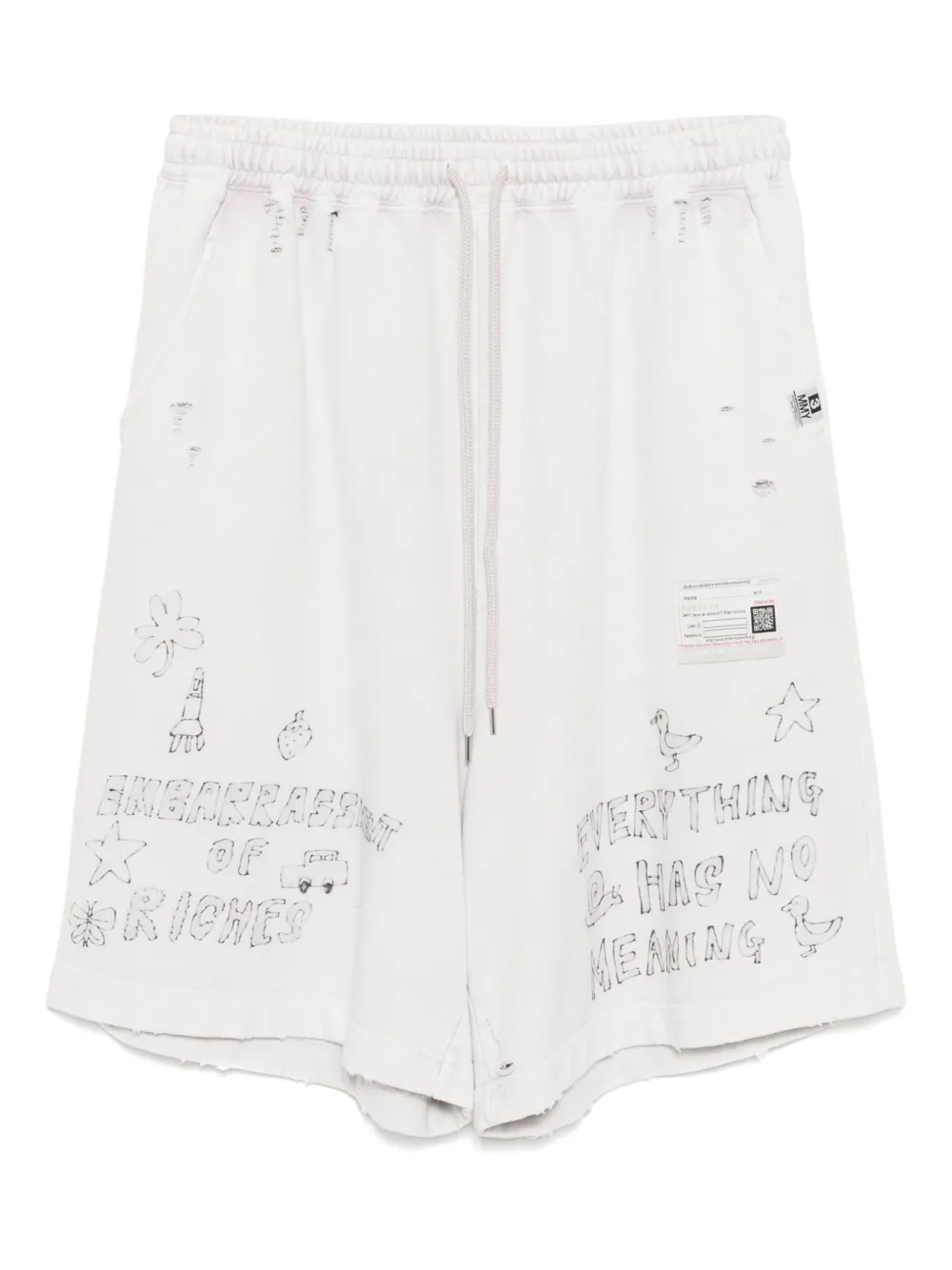 Maison MIHARA YASUHIRO shorts con estampado de grafiti | rosado | Image 1