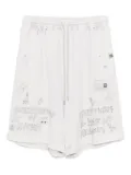 Maison MIHARA YASUHIRO bleached graffiti-print shorts - Pink