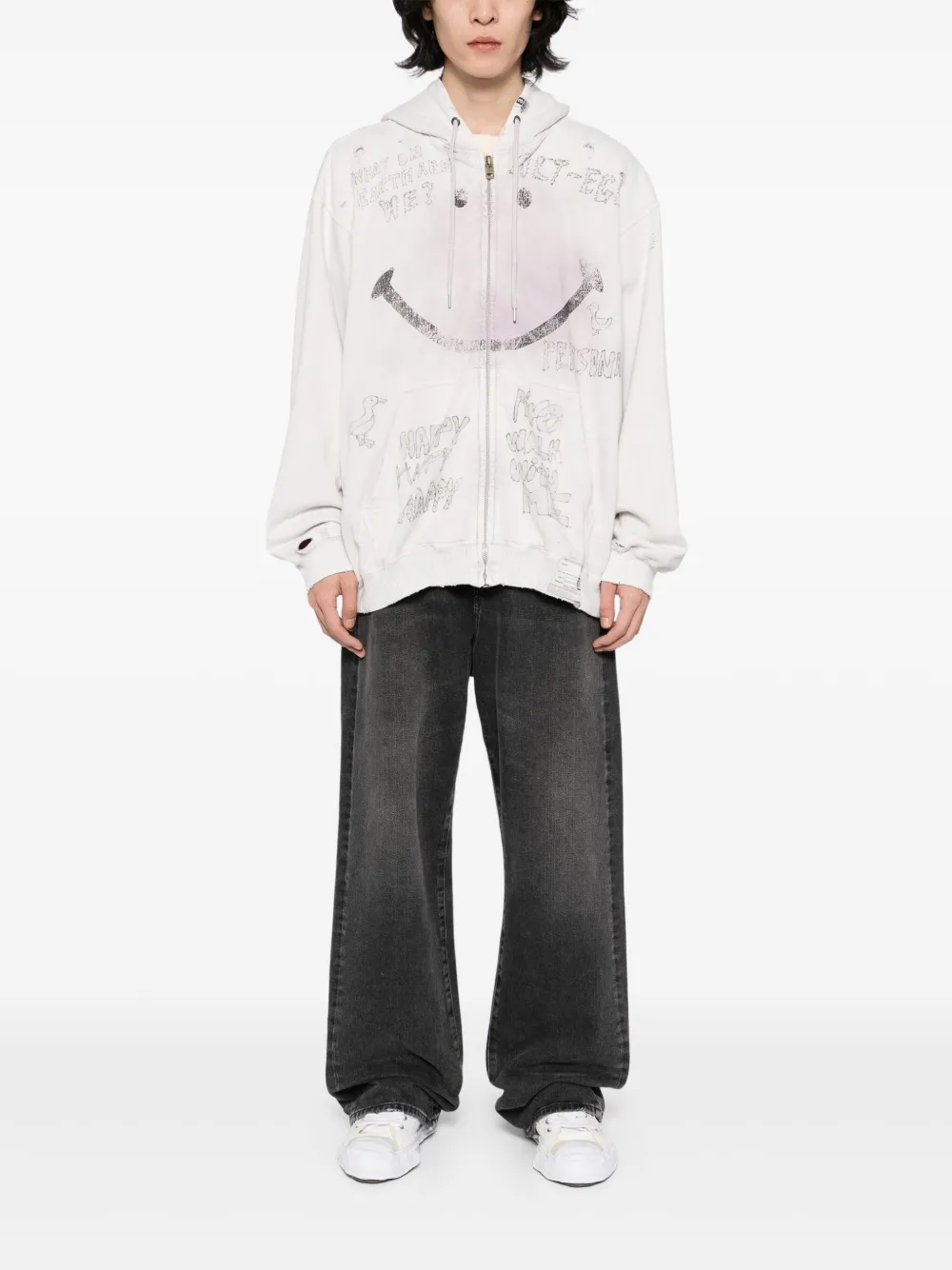 Maison MIHARA YASUHIRO hoodie con cierre y estampado Smily | Hoodies | Image 2