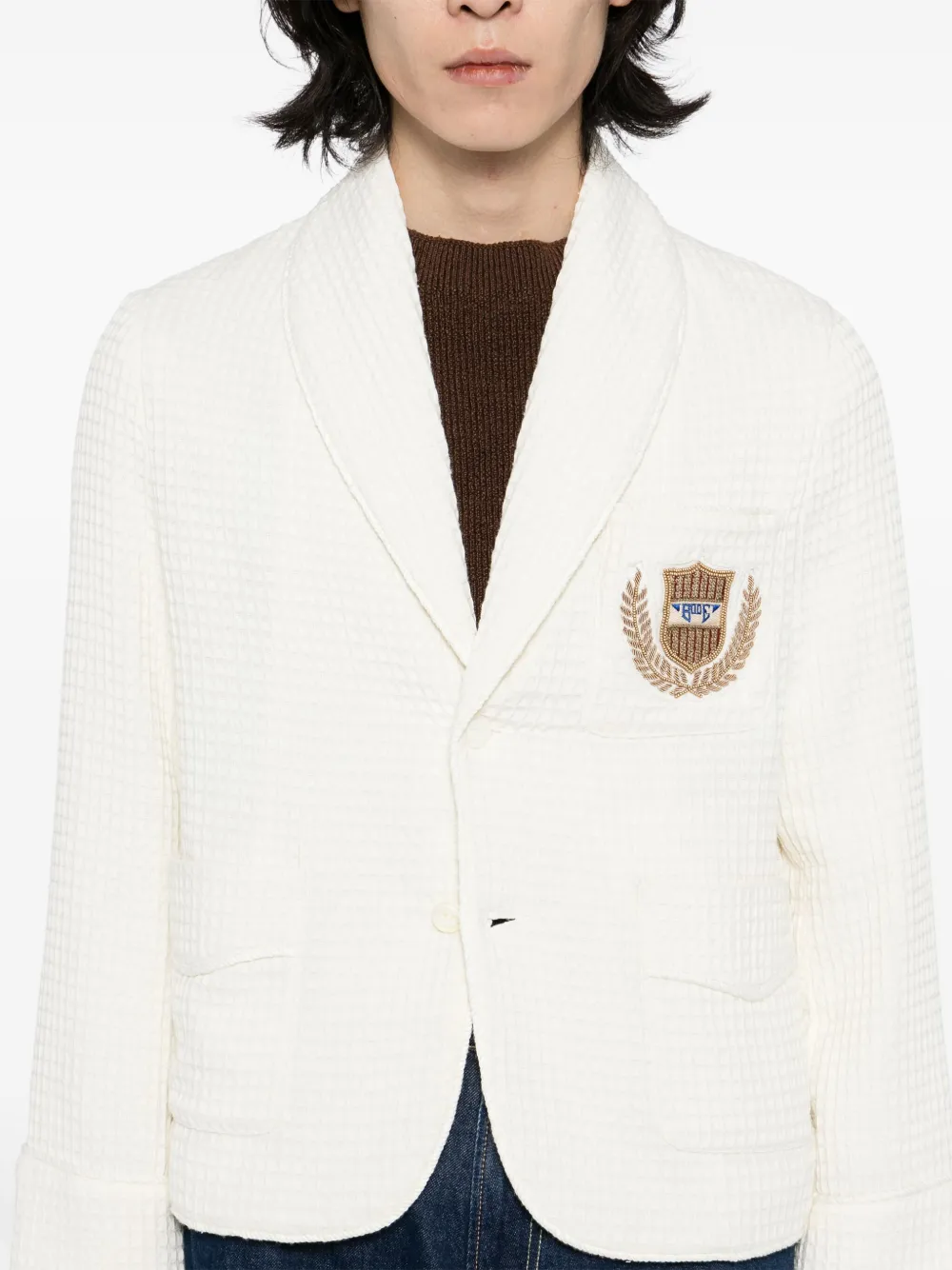 BODE Blazer met geborduurd logo Beige