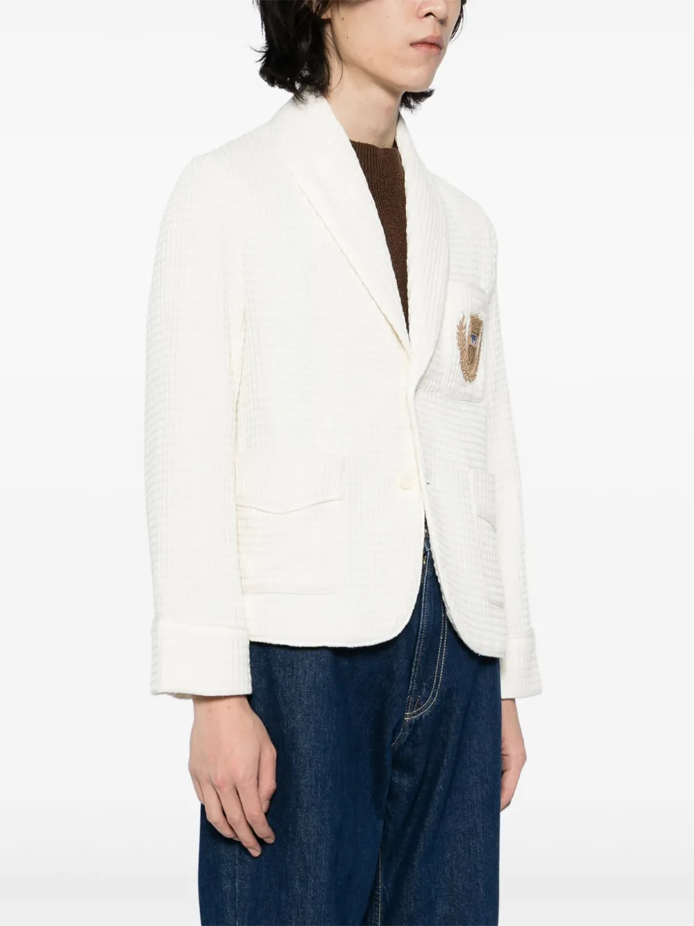 BODE Blazer met geborduurd logo Beige