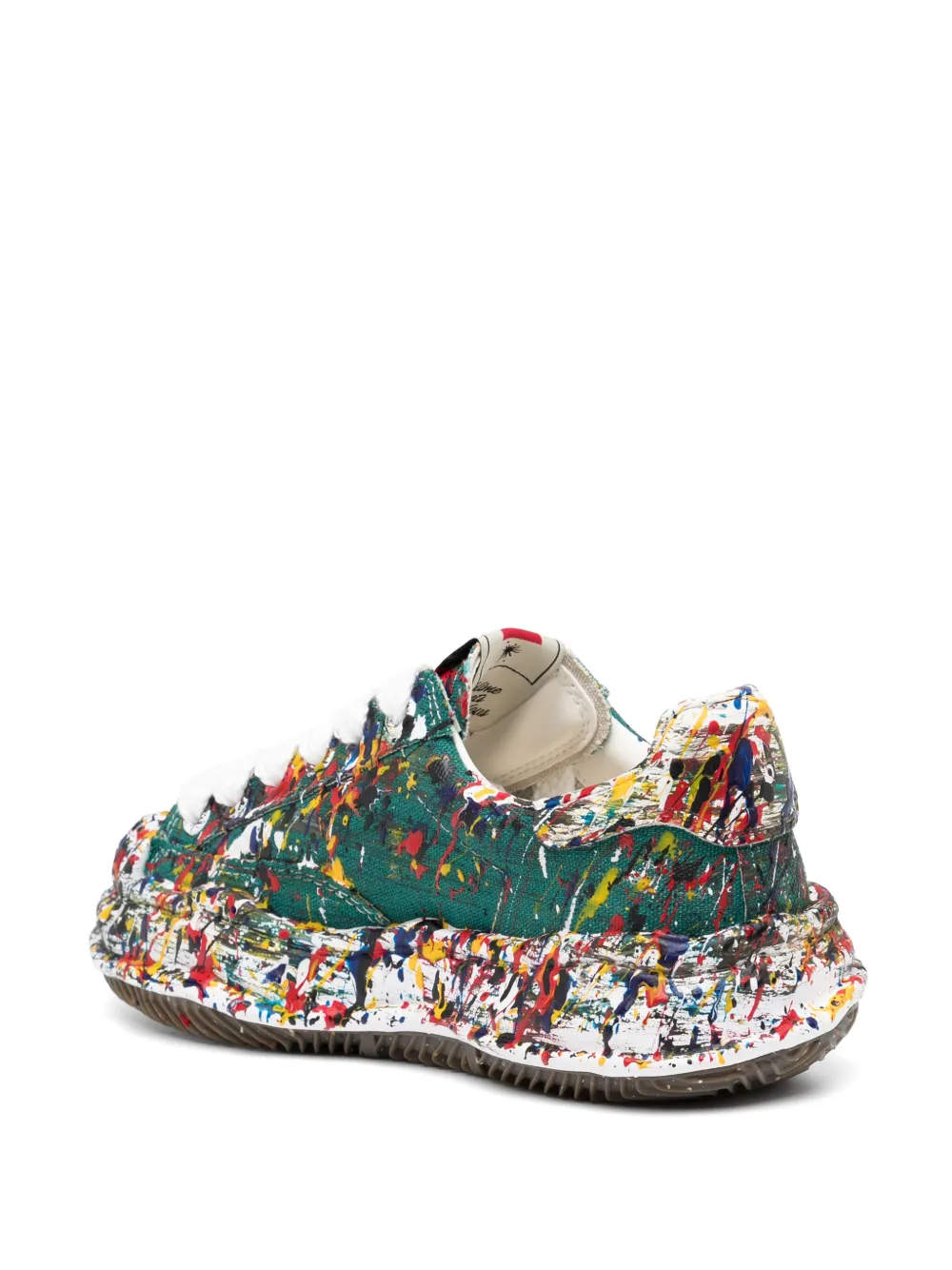 Maison MIHARA YASUHIRO Blakey sneakers met verfspetters Groen