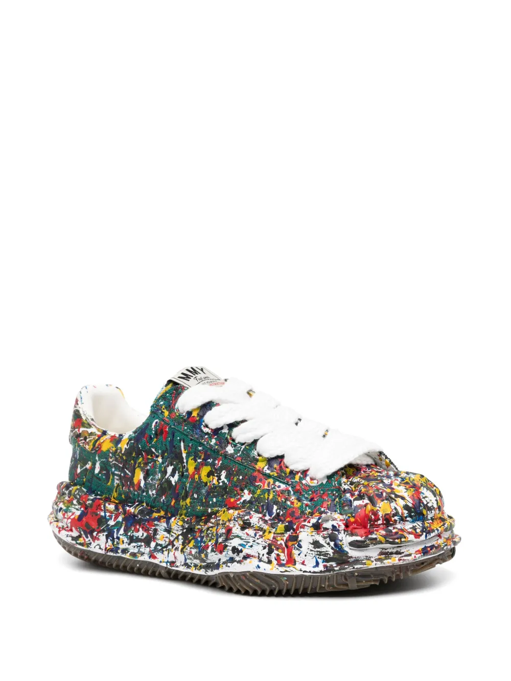 Maison MIHARA YASUHIRO Blakey sneakers met verfspetters Groen