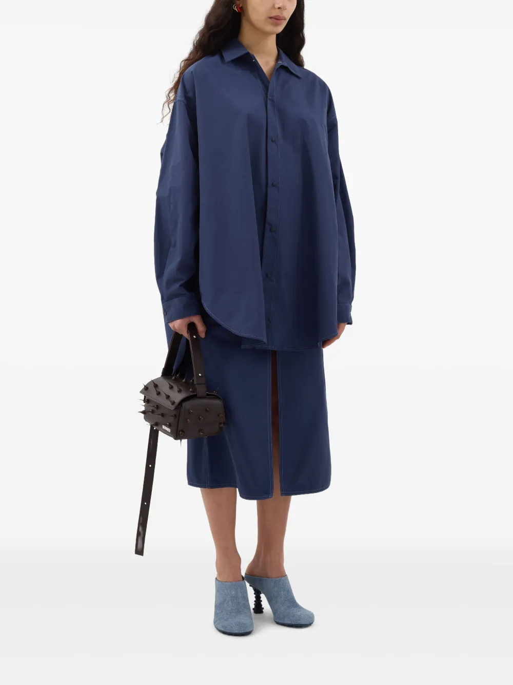 Sunnei Mega Over shirt Blauw