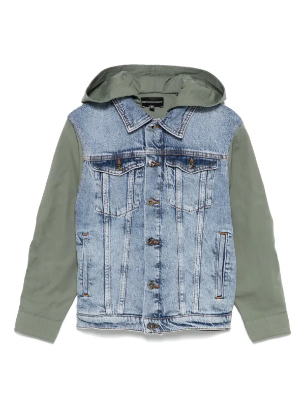 新品 アルマーニジュニア デニムジャケット Emporio Armani Kids デニムジャケット | ブルー | FARFETCH JP