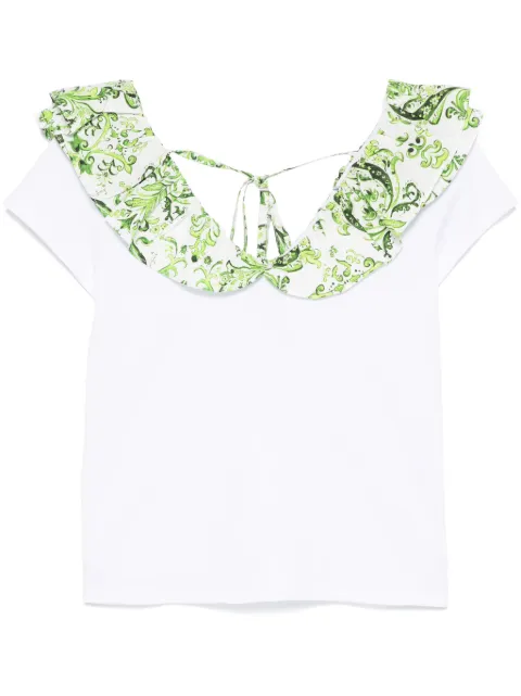 LIU JO Gerafftes T-Shirt mit Print