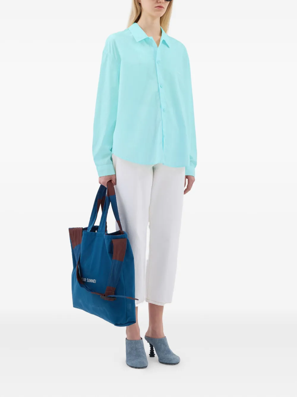 Sunnei katoenen shirt Blauw