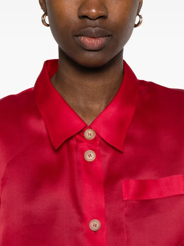 その他 KHAITE 23833002 KHAITE Keefe Blouse | Red | FARFETCH