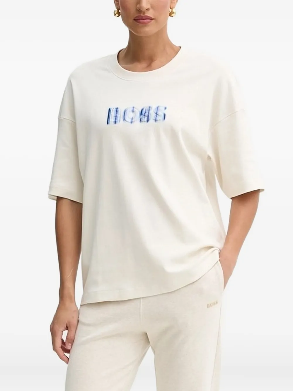 BOSS logo-detail short-sleeve t-shirt Wit