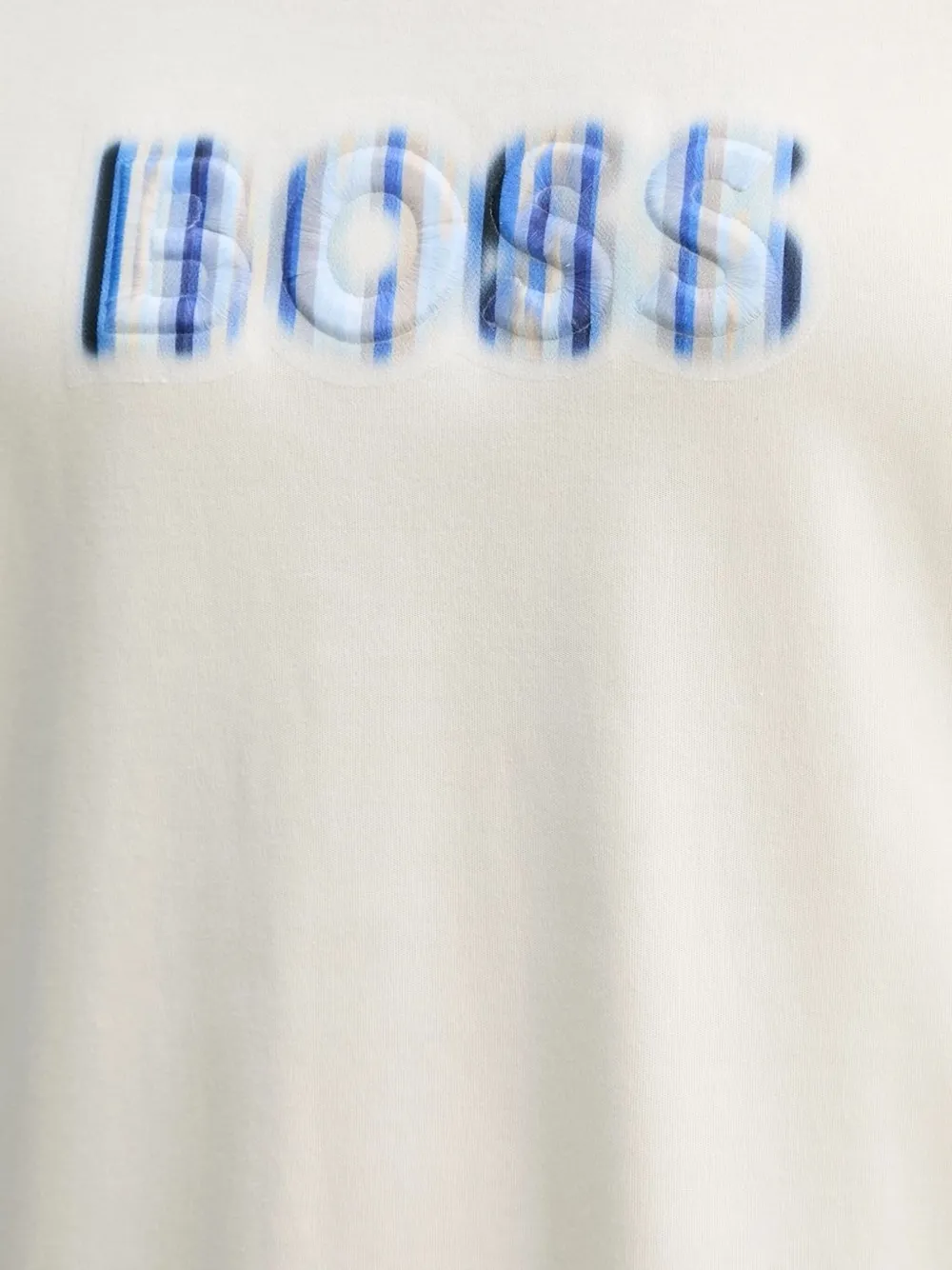 BOSS T-shirt met logodetail en korte mouwen Wit