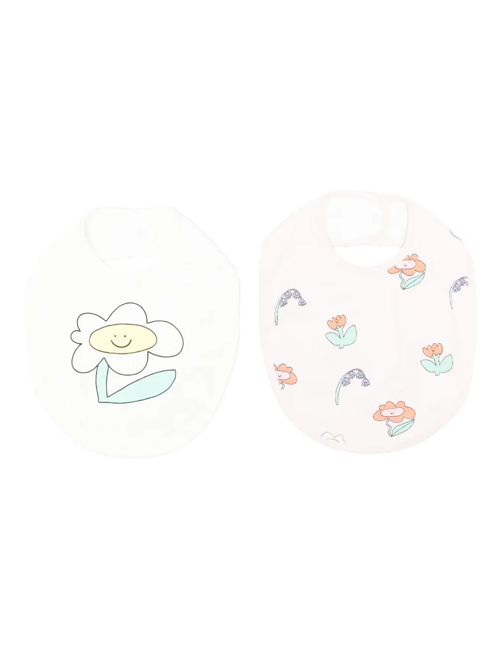 Stella McCartney Kids Slabbetje met bloe print Wit