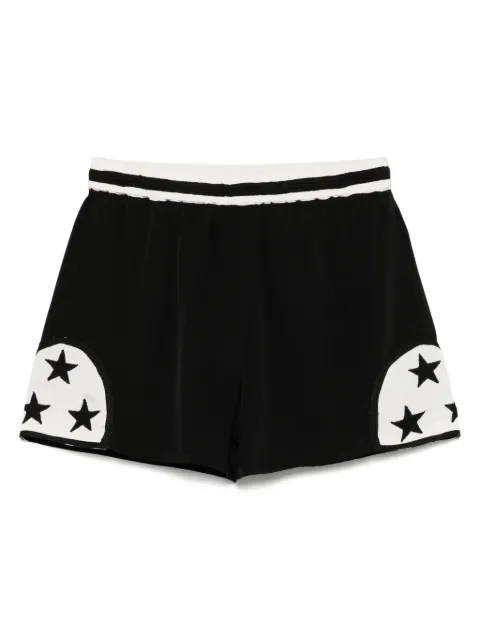 BODE shorts de seda con estrellas bordadas