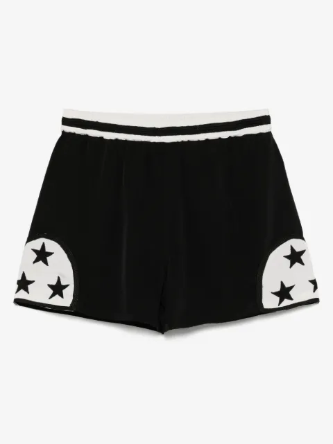 BODE shorts de seda con estrellas bordadas