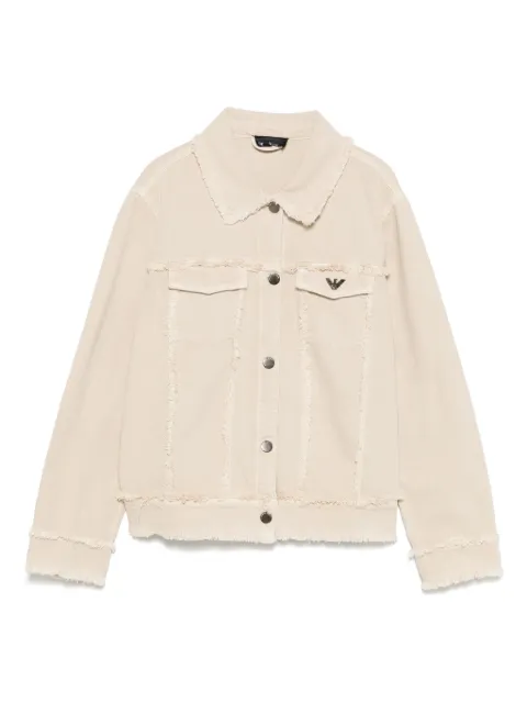 Emporio Armani Kids frayed-detail jacket
