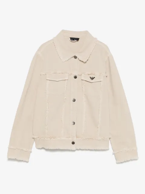 Emporio Armani Kids frayed-detail jacket