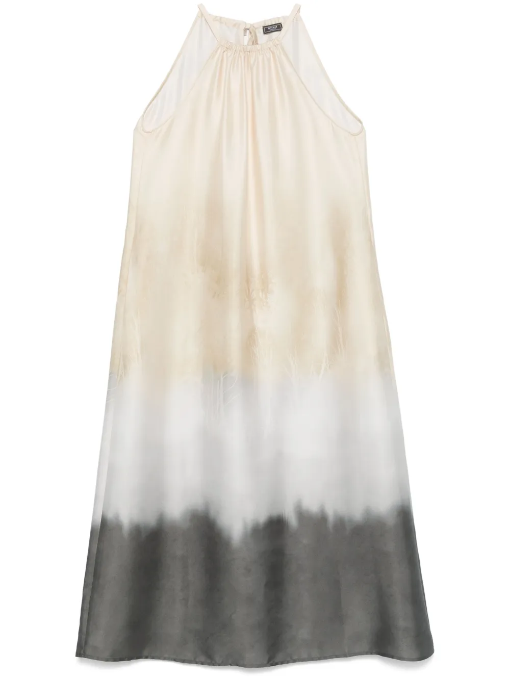degradé-print twill maxi dress
