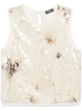 Peserico sequinned lurex top - Neutrals