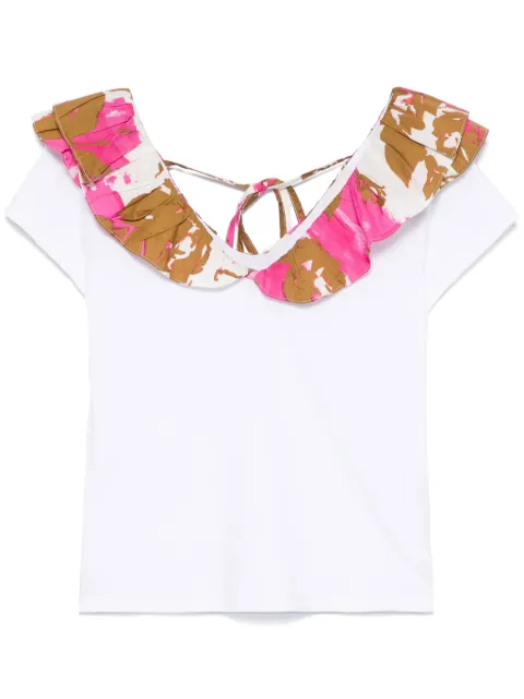 LIU JO playera fruncida con estampado