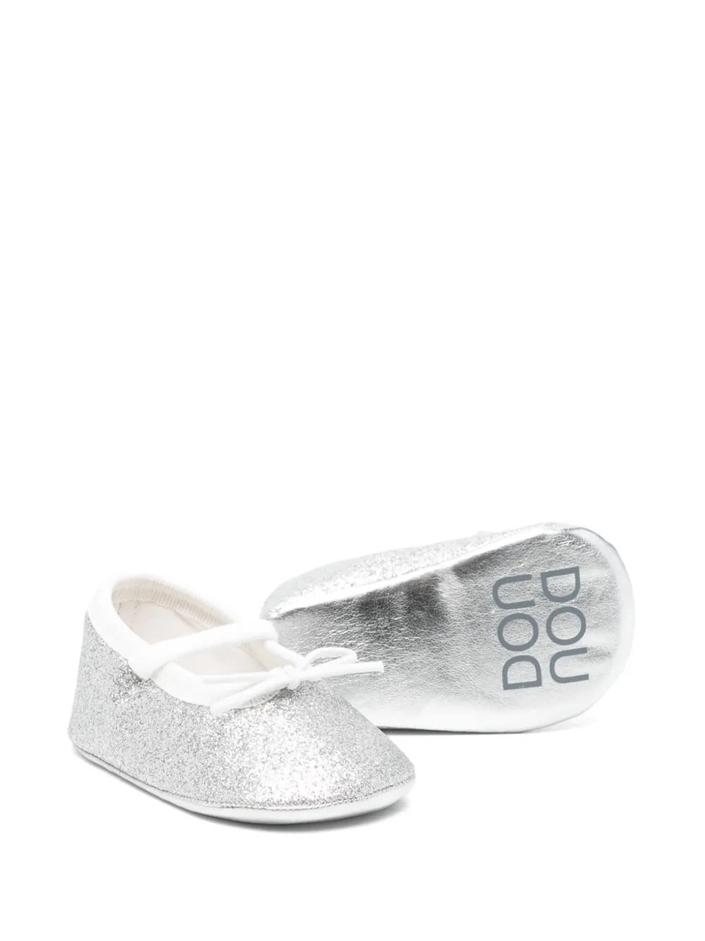 Douuod Kids glitter ballet flats Silver