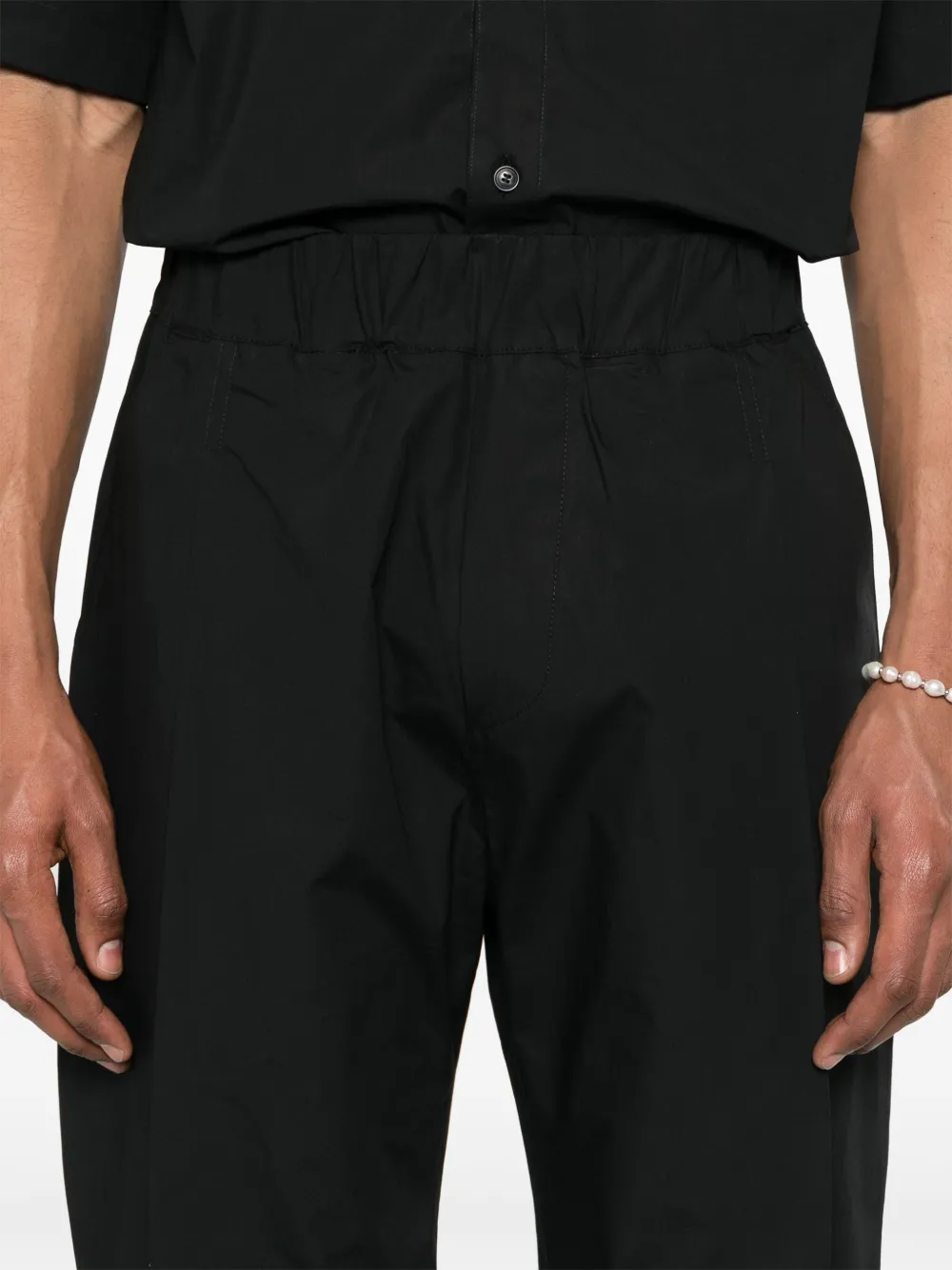 A Paper Kid Broek met geplooid detail Zwart