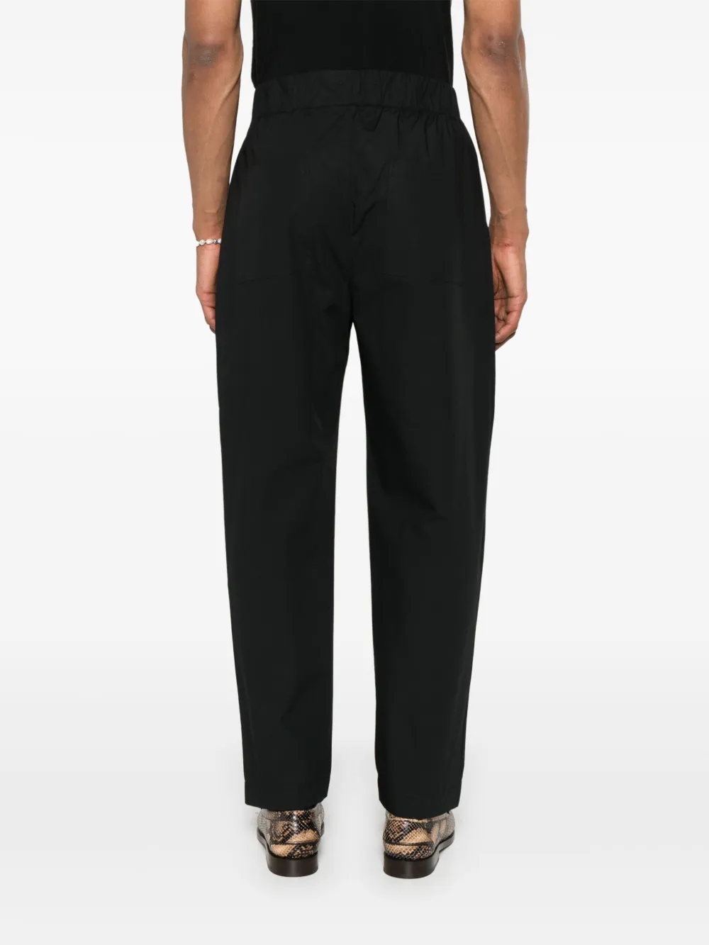 A Paper Kid Broek met geplooid detail Zwart