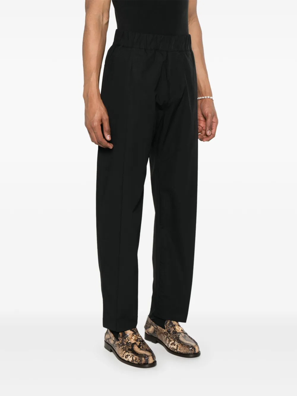 A Paper Kid Broek met geplooid detail Zwart