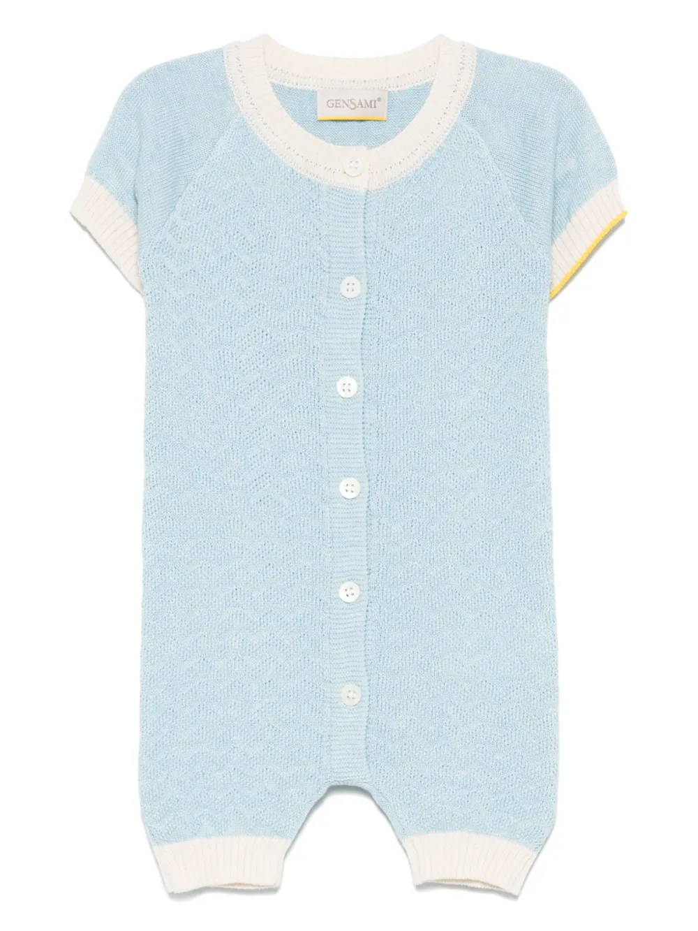 Gensami kids ニット ロンパース - ブルー Gensami kids ニット ロンパース - ブルー