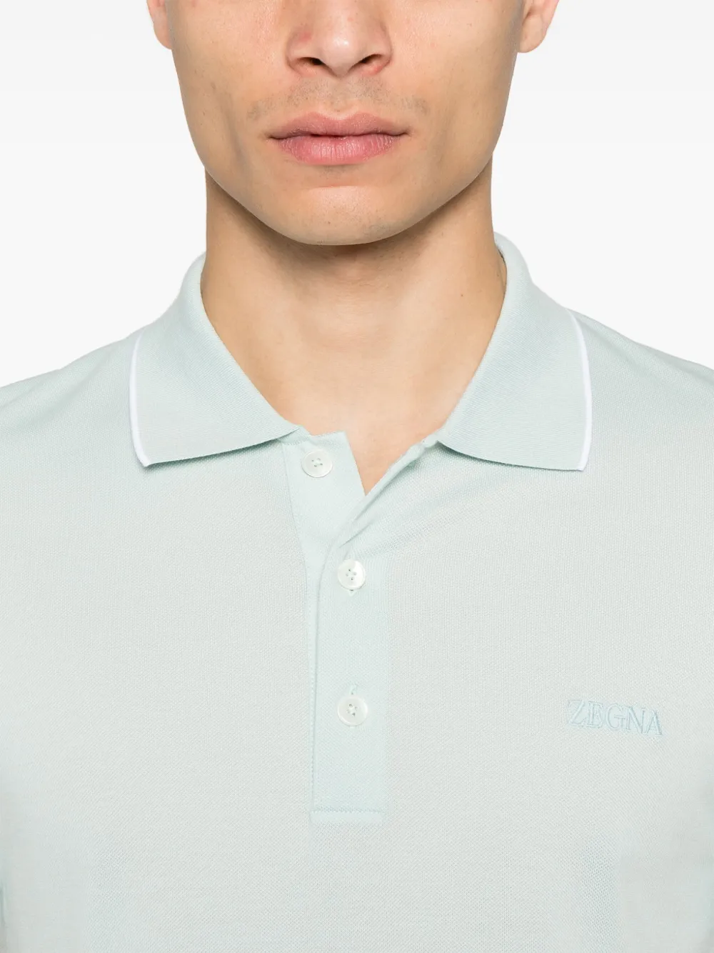 Zegna Poloshirt mit Logo-Stickerei | Kleidung | Image 4