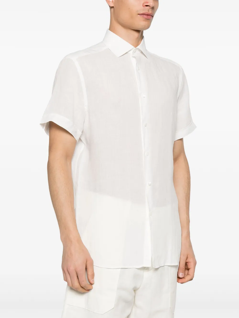 Zegna Linnen overhemd Wit