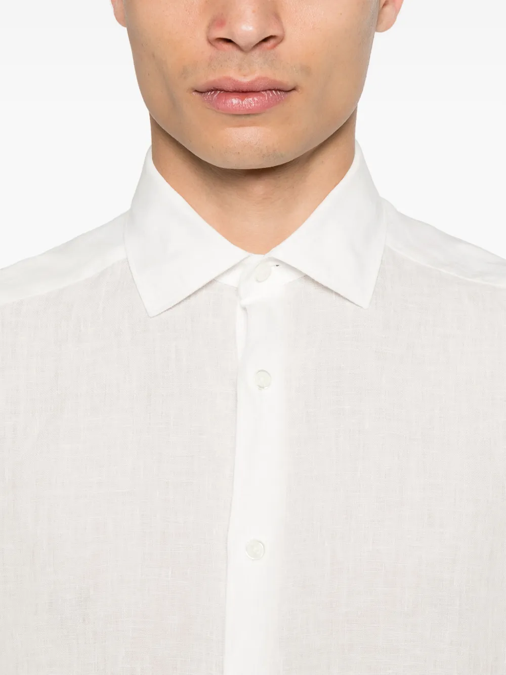 Zegna Linnen overhemd Wit