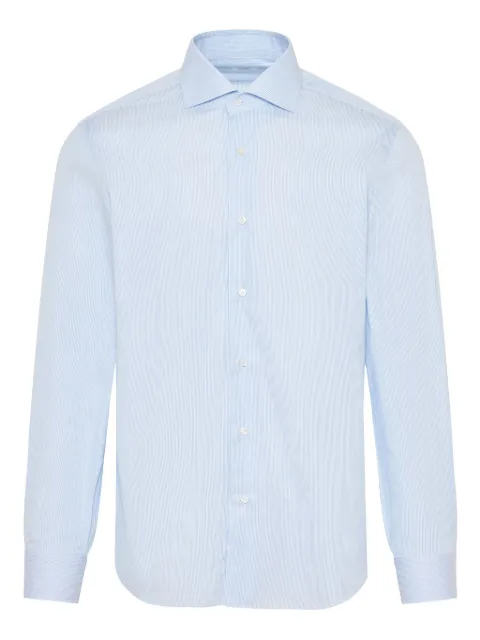 Barba micro-stripe shirt