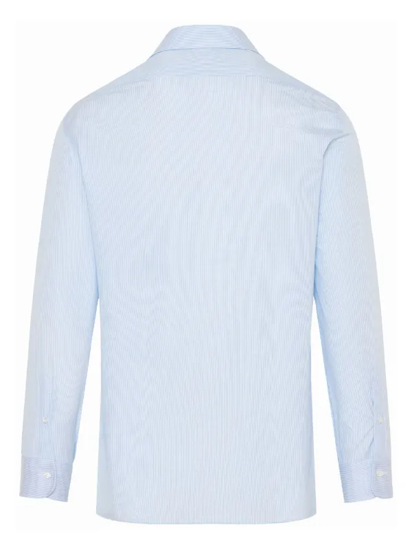 Barba マイクロストライプ シャツ | ブルー | FARFETCH JP