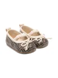 Fendi Kids FF-pattern ballerinas - Brown