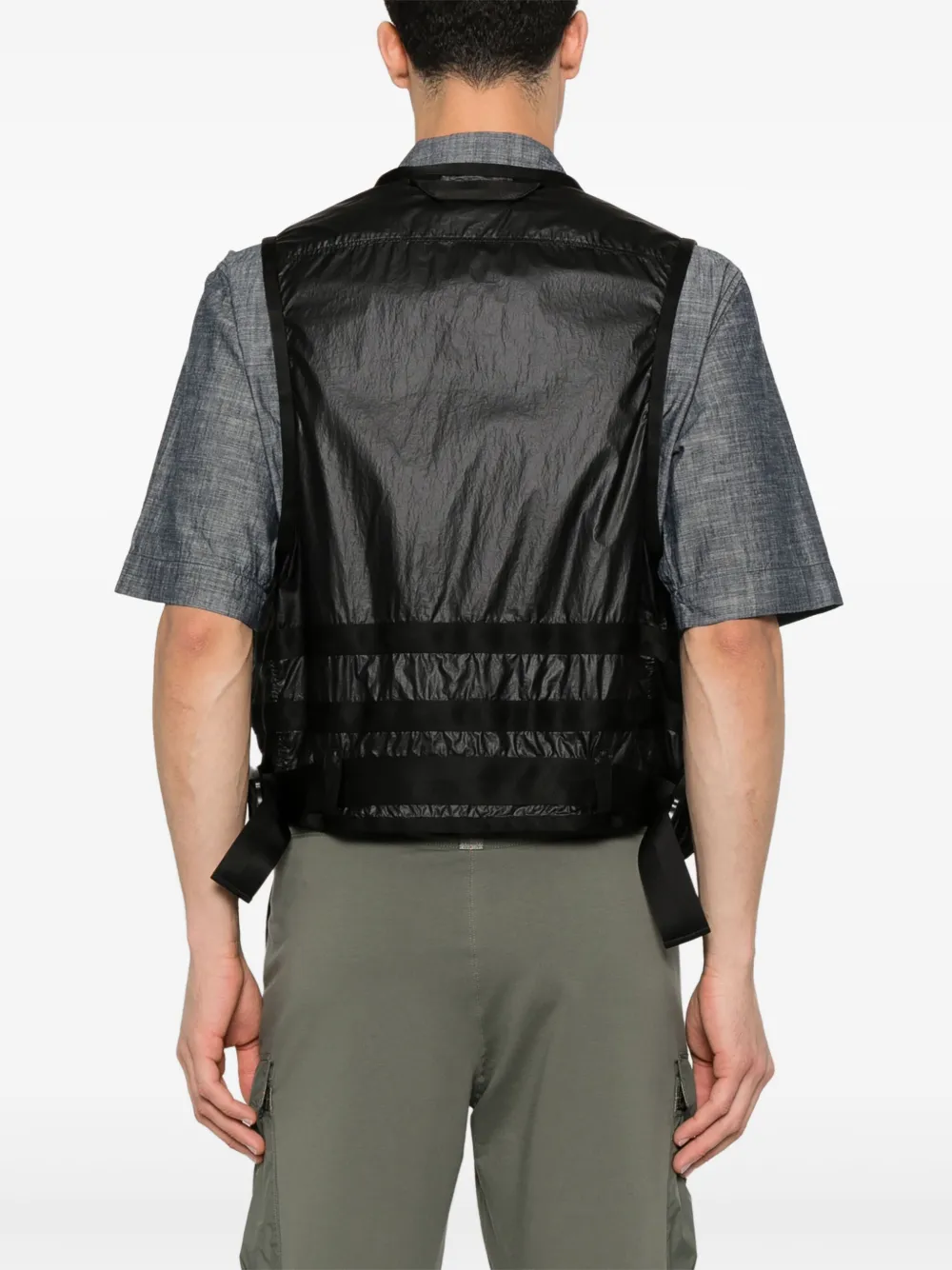 C.P. Company Gilet met geborduurd logo Zwart